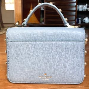 Small blue, pebbled leather Kate spade bag